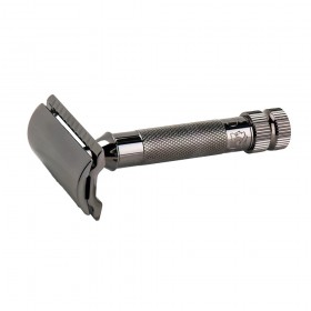 Aparat de ras safety razor cu cap cu pieptene inchis Merkur 34C Metallic Grey